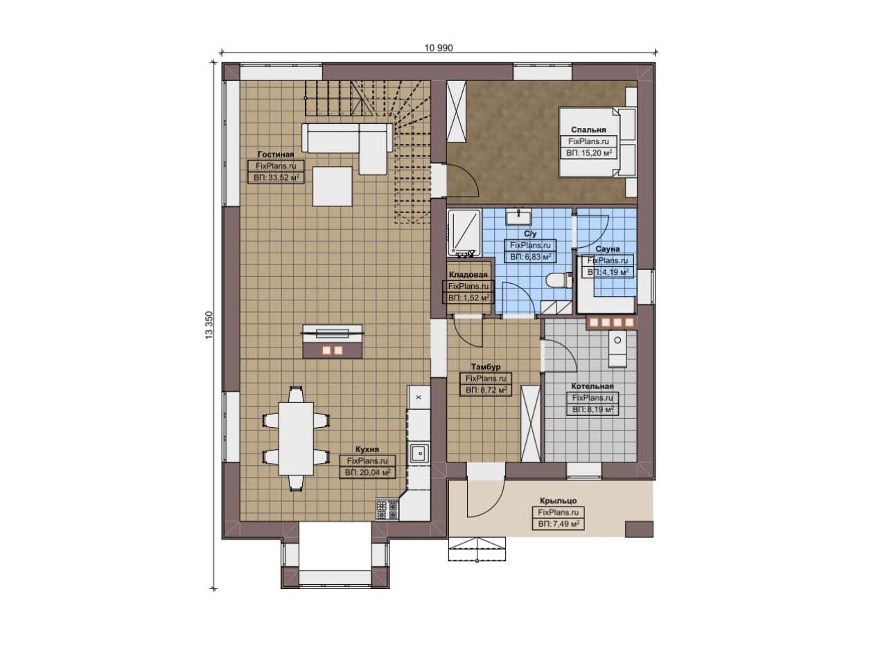 Планировка Двухэтажный дом F-10547