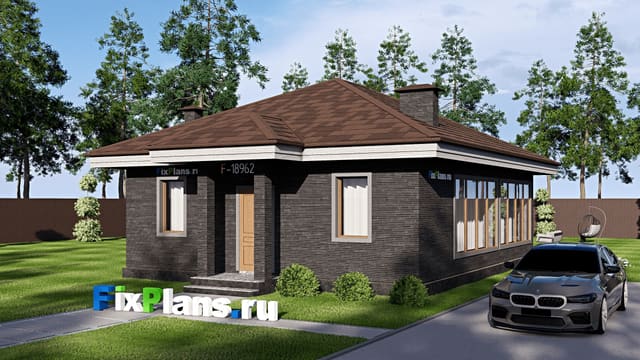 Одноэтажный дом F-18962